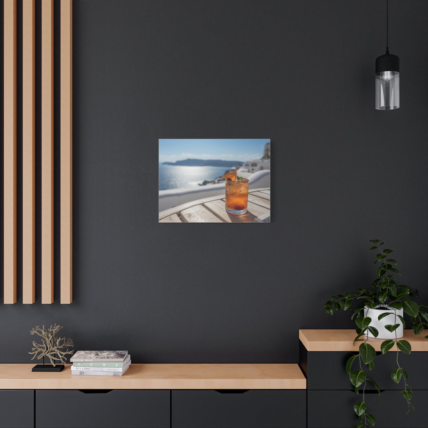 Old Fashioned in Santorini — Canvas Wall Art