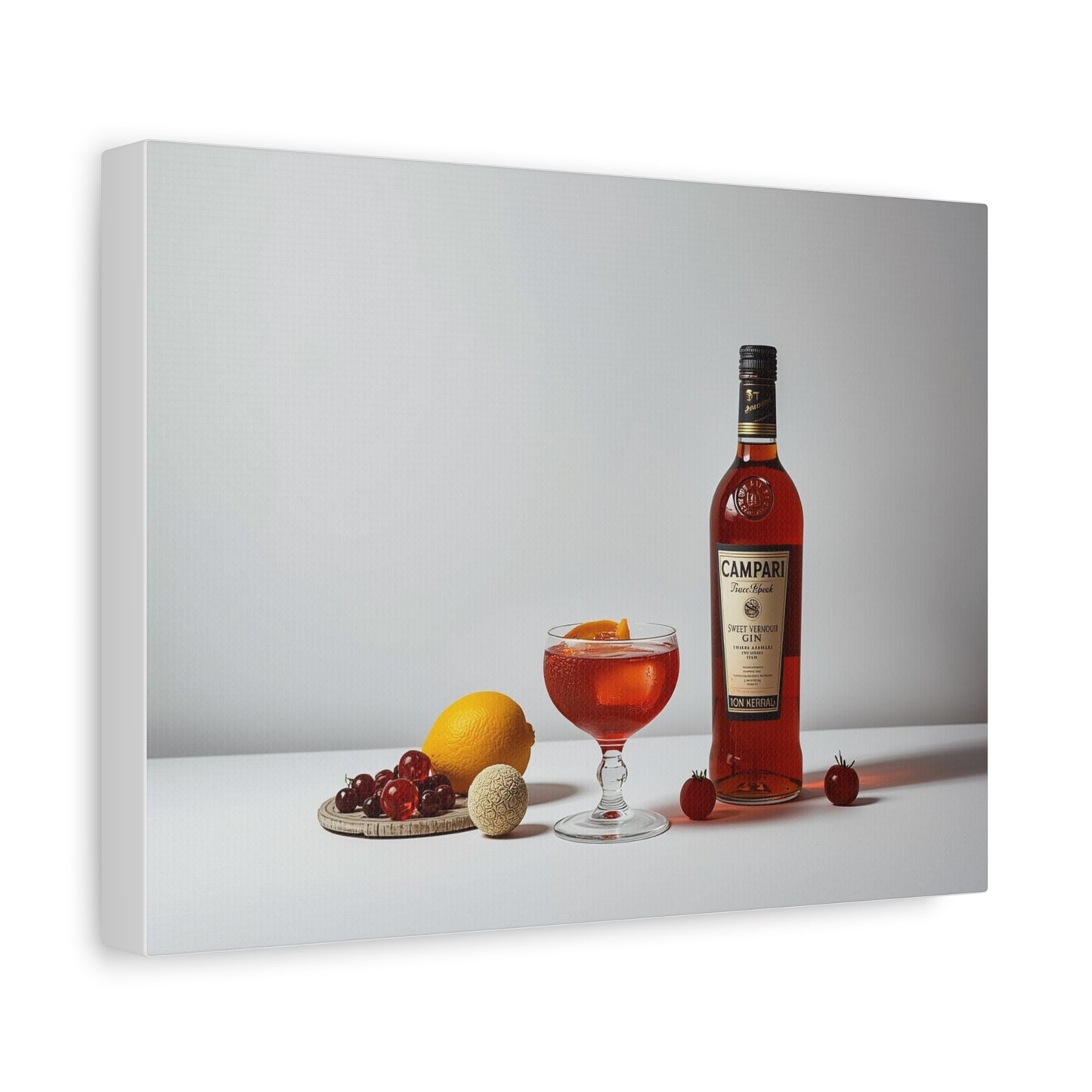 Negroni Cocktail Canvas Print - Alchemy Collection