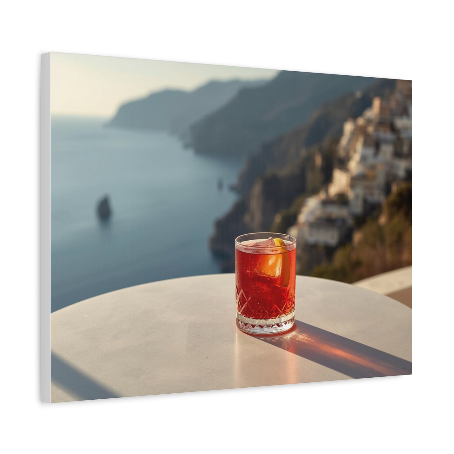 Negroni on Amolfi Coast Sunset -  Canvas Wall Art