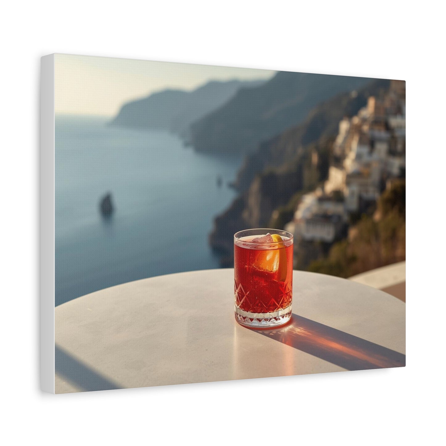 Negroni on Amolfi Coast Sunset -  Canvas Wall Art