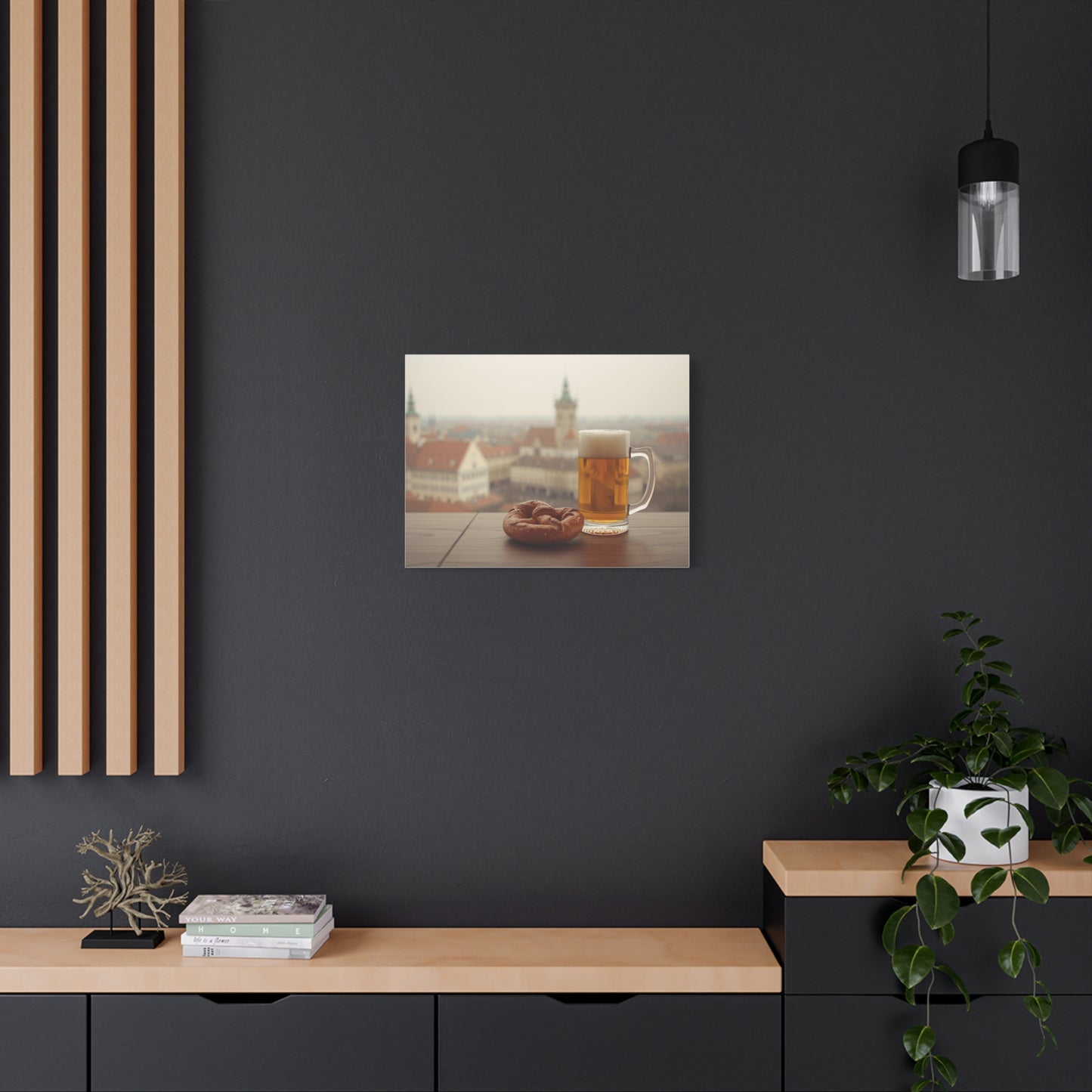 Oktoberfest Beer & Pretzel in Munich - Canvas Wall Art