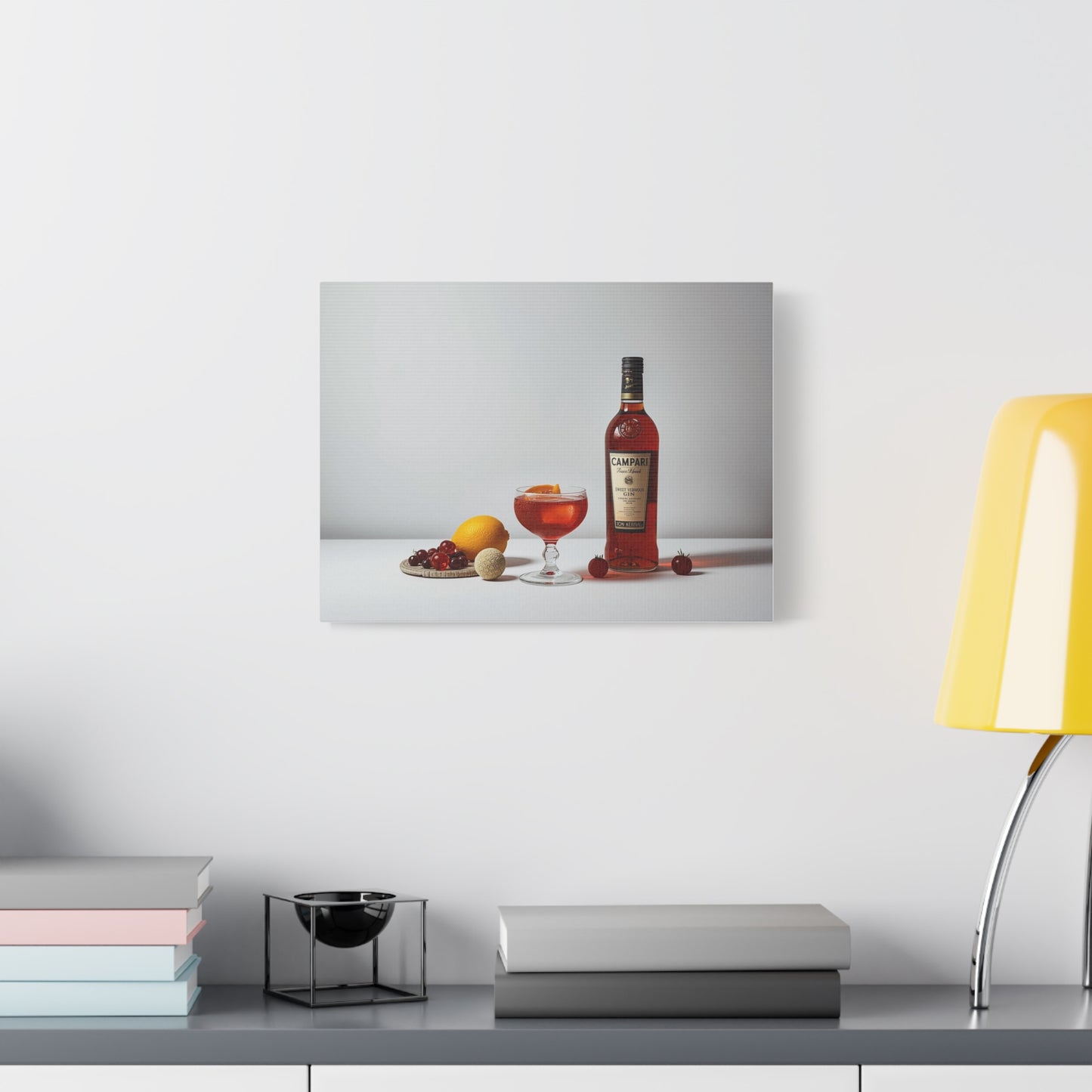 Negroni Cocktail Canvas Print - Alchemy Collection