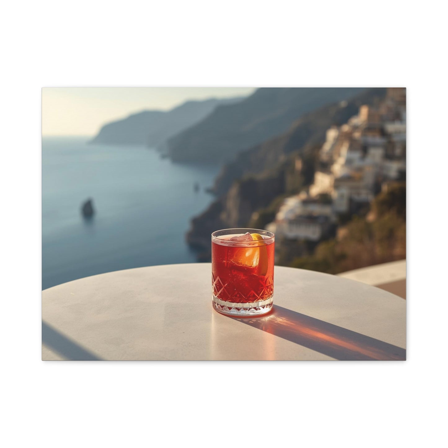 Negroni on Amolfi Coast Sunset -  Canvas Wall Art