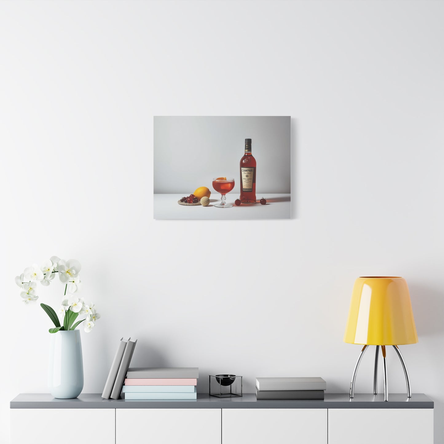 Negroni Cocktail Canvas Print - Alchemy Collection