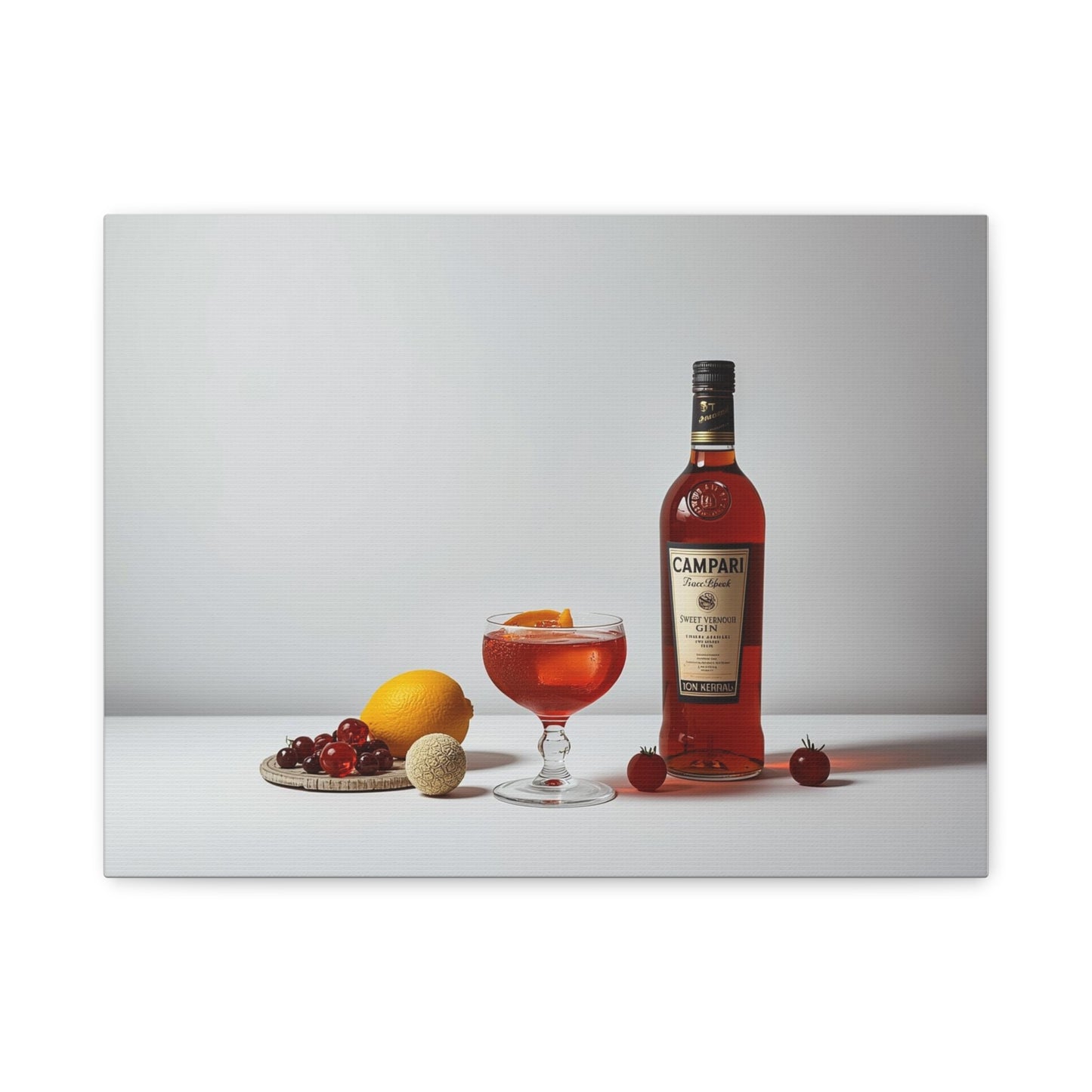Negroni Cocktail Canvas Print - Alchemy Collection