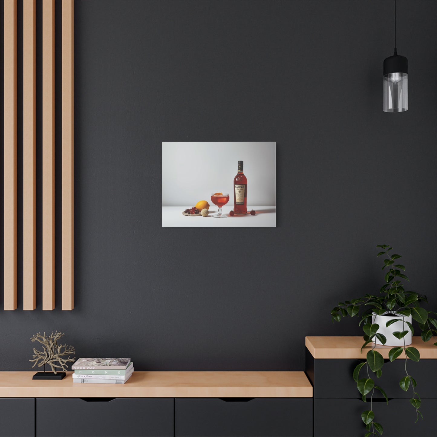 Negroni Cocktail Canvas Print - Alchemy Collection