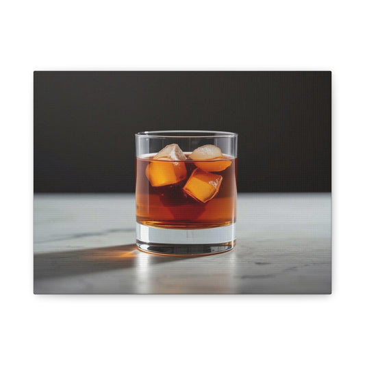 Negroni on the Rocks - Canvas Wall Art