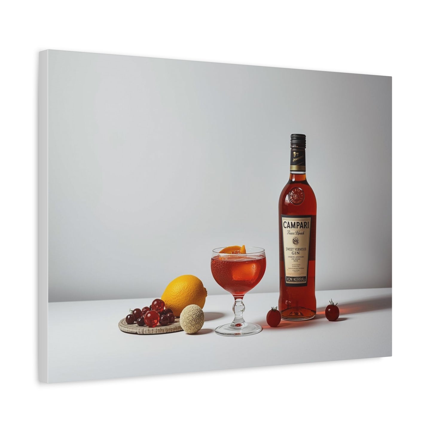Negroni Cocktail Canvas Print - Alchemy Collection
