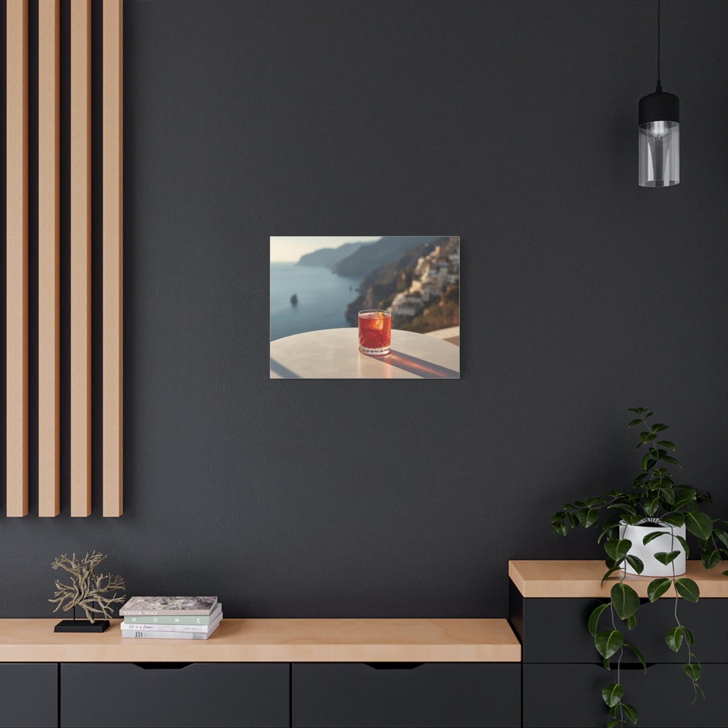 Negroni on Amolfi Coast Sunset -  Canvas Wall Art