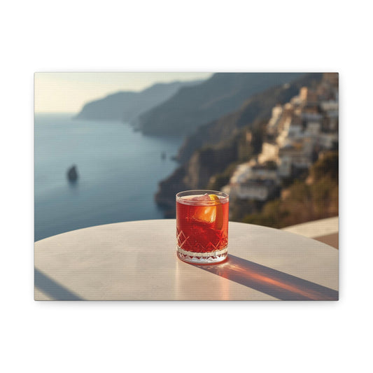 Negroni on Amolfi Coast Sunset -  Canvas Wall Art