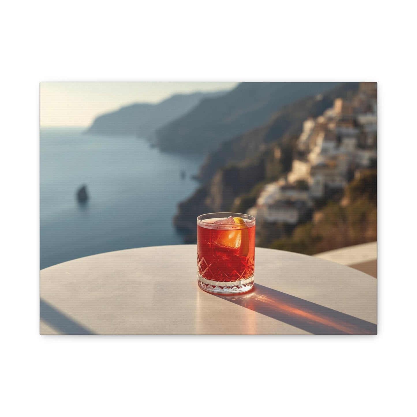Negroni on Amolfi Coast Sunset -  Canvas Wall Art