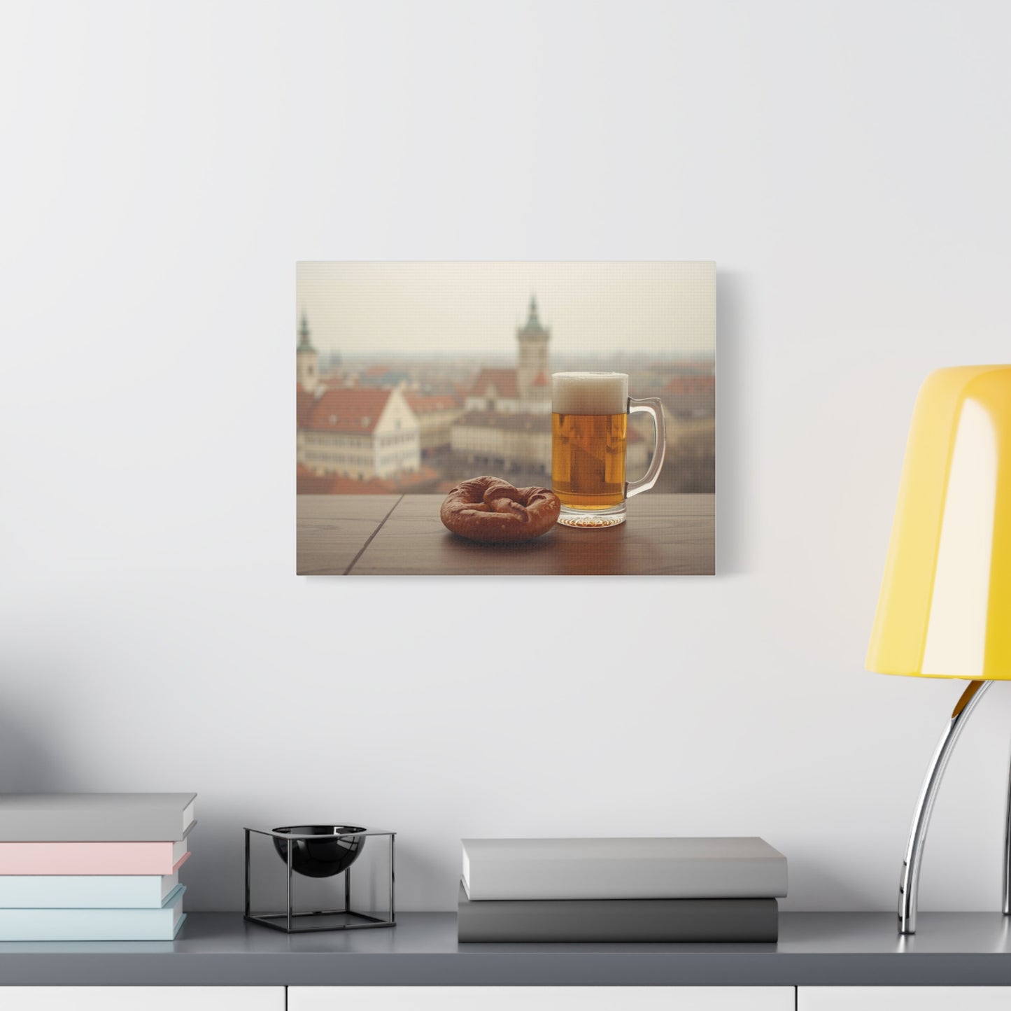 Oktoberfest Beer & Pretzel in Munich - Canvas Wall Art