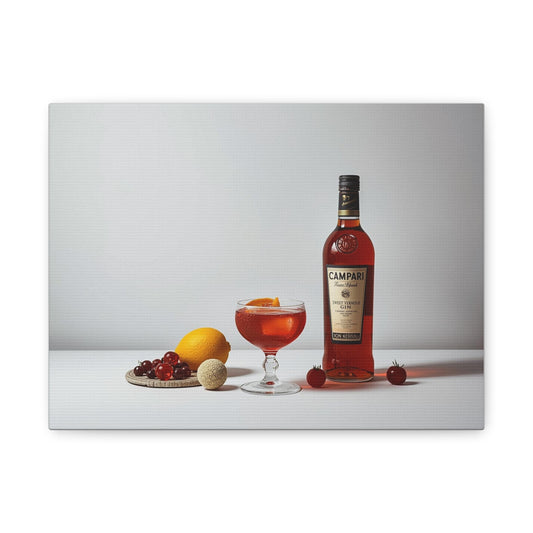 Negroni Cocktail Canvas Print - Alchemy Collection