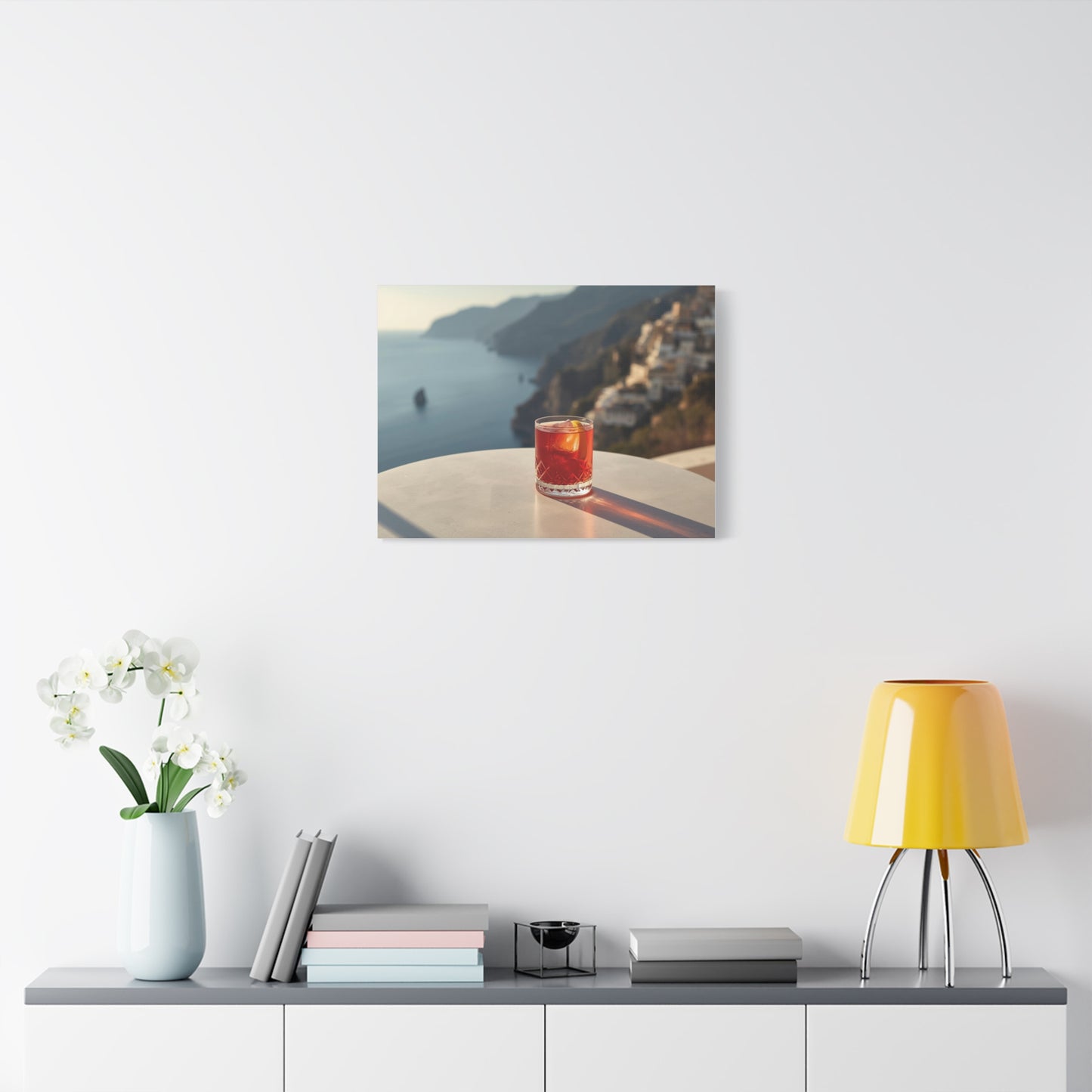 Negroni on Amolfi Coast Sunset -  Canvas Wall Art