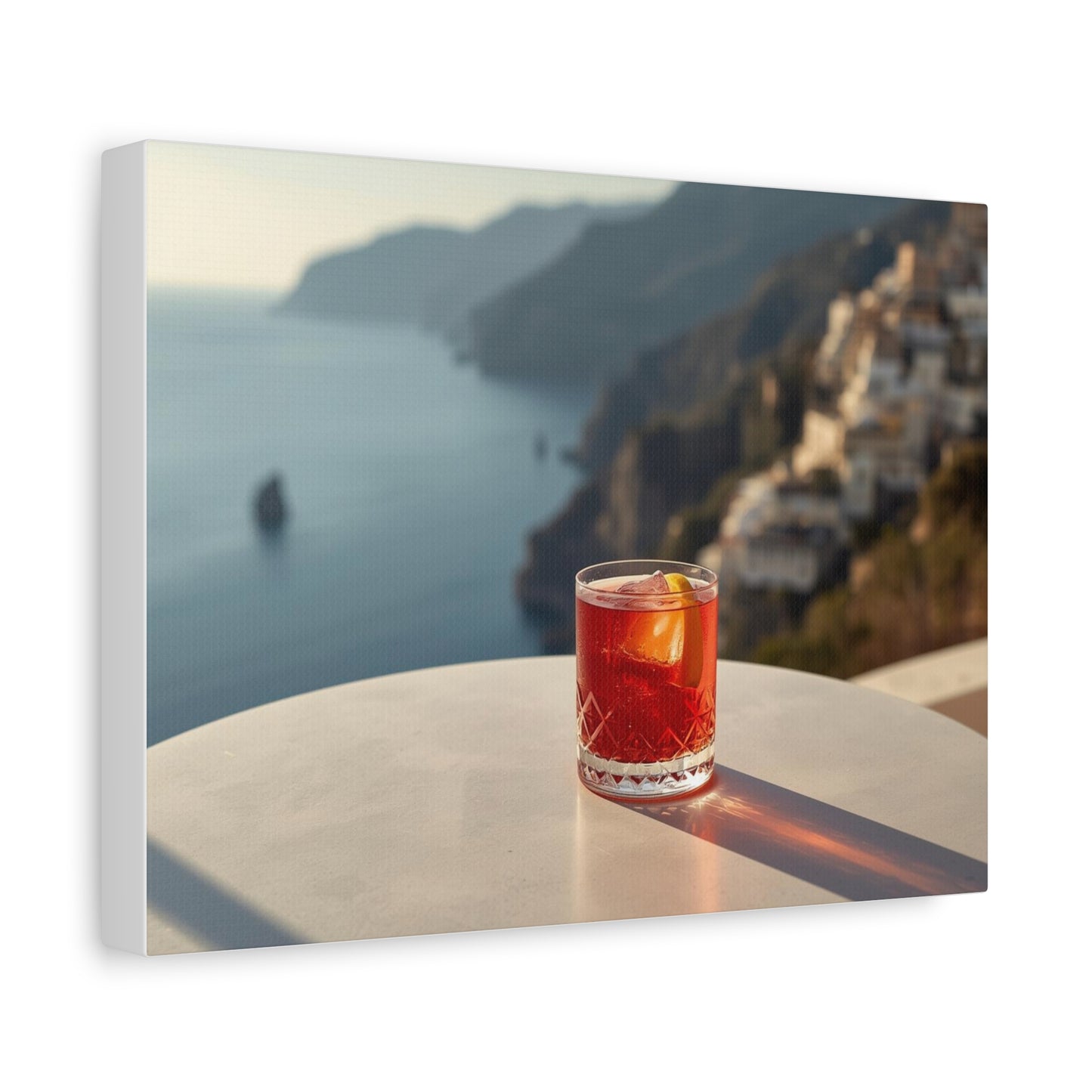 Negroni on Amolfi Coast Sunset -  Canvas Wall Art