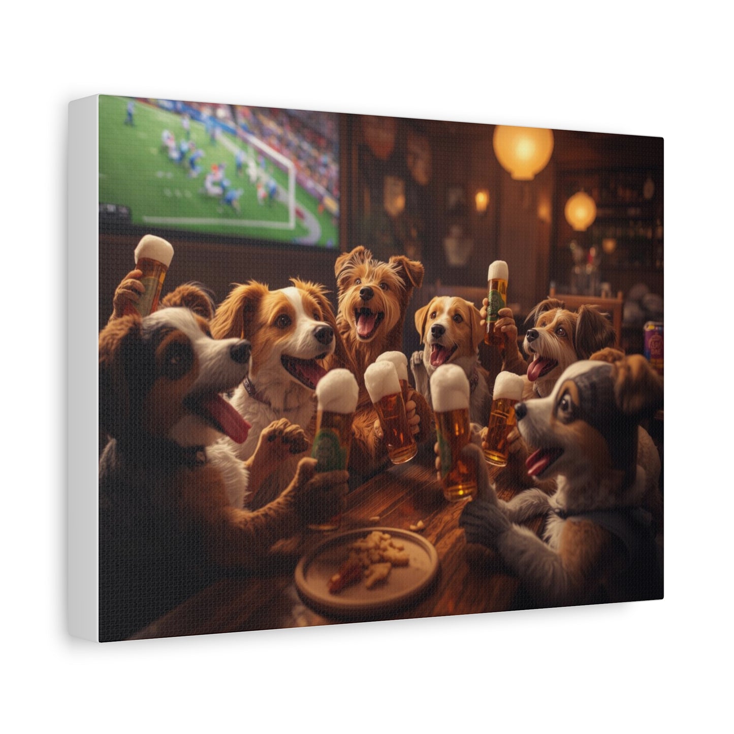 Corgi Pub Night - Matte Canvas Wall Art