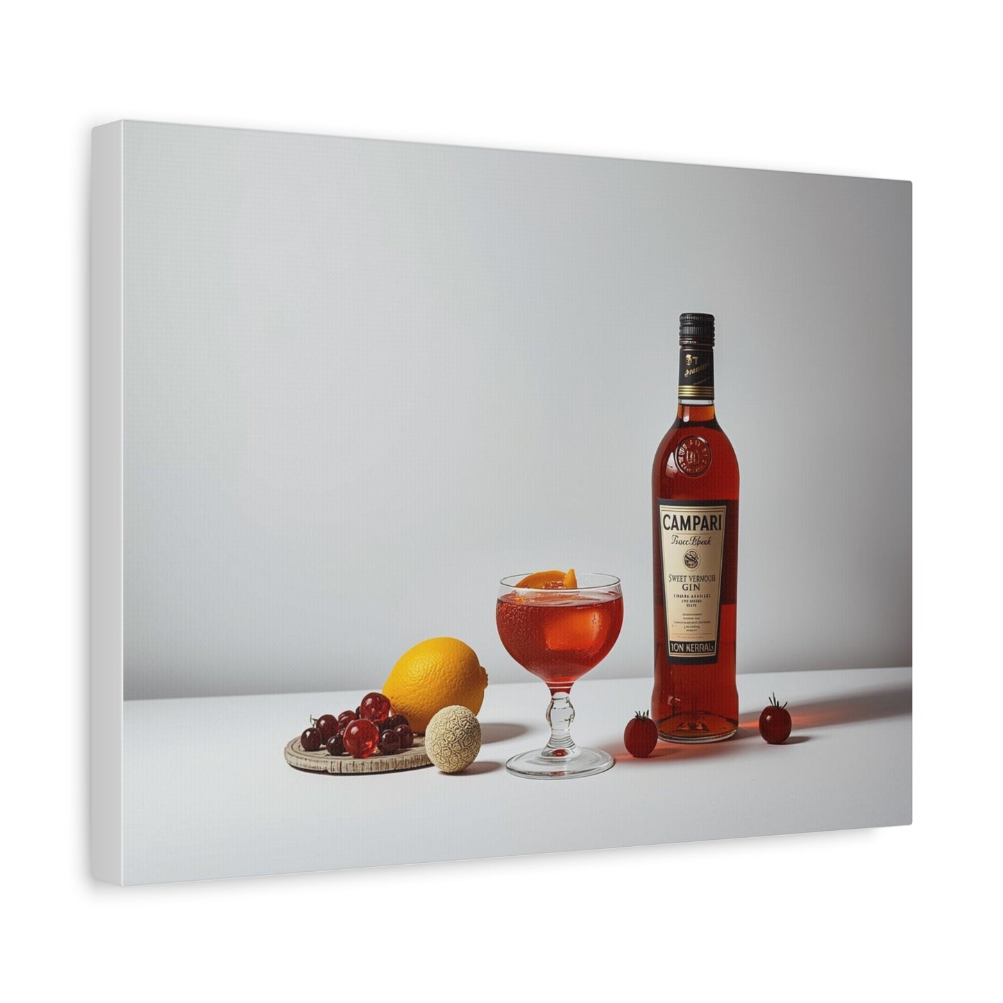 Negroni Cocktail Canvas Print - Alchemy Collection