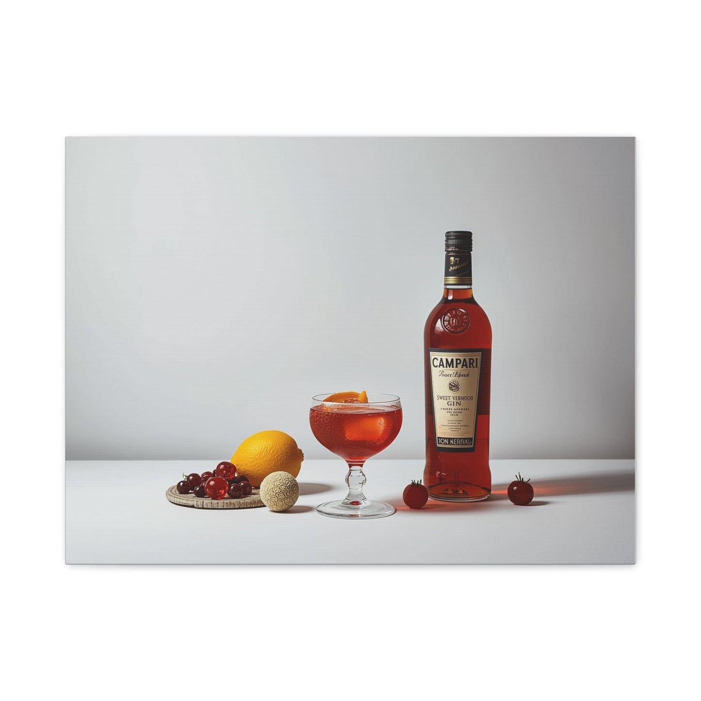 Negroni Cocktail Canvas Print - Alchemy Collection